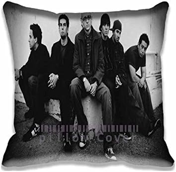Outdoor/Indoor Pillow Case Simple and High End Throw Pillow Case Black and White Linkin Park Black And White Poster Cushion Cover