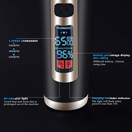 ICETEK Hair Clipper, Mens Beard Trimmer Cordless Hair Trimmer for Men Hair Cutting Kit Men\'s Grooming Kit Rechargeable with LED Display