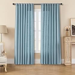 Joydeco Light Blue Curtains Dusty Blue