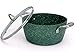 WaxonWare 4.5 Quart Stone Nonstick Dutch Oven Casserole Stockpot, Anti-Warp Non Toxic APEO PFOA Free Nonstick Cookware, Induction Compatible, Dishwasher & Oven Safe Nonstick Pot (EMERALD Series)