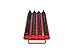 Olsa Tools Socket Organizer Tray - Portable Red Rail with Black Clips - Stores 80 Sockets Securely - Professional-Grade Socket Holder - Part 1047