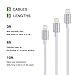 Xcords(TM) 3Pack 3ft 6ft 10ft Nylon Braided 8 Pin Lightning to USB Cable Charger Compatible with iPhone 7/ 7 Plus/6/ 6 Plus/ 6s/ 6s Plus /5/5s/5c/SE/iPad/iPod/Beats Pill+(silver)