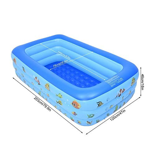 Inflatable Swimming PoolTINKLE WELL Kiddie Pool 80" X 47" X 18
