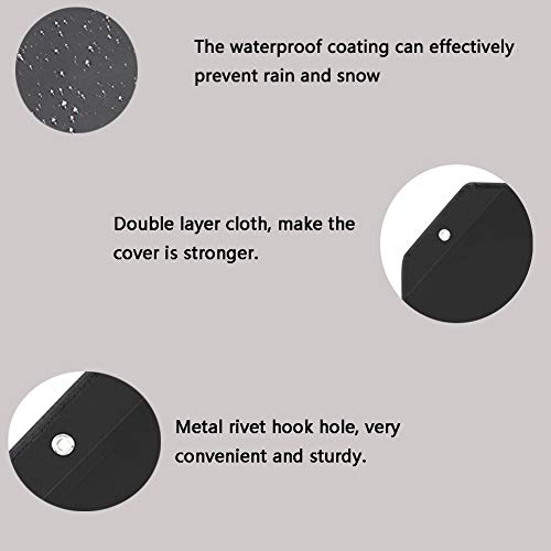 RZMAYIS Ac Unit Cover - Winter Conditioner Top Air Conditioner Leaf Guard Air Conditioner Cover for Outside Units (2 pcs Black Oxford, 36" X 36") - Thumbnail 3
