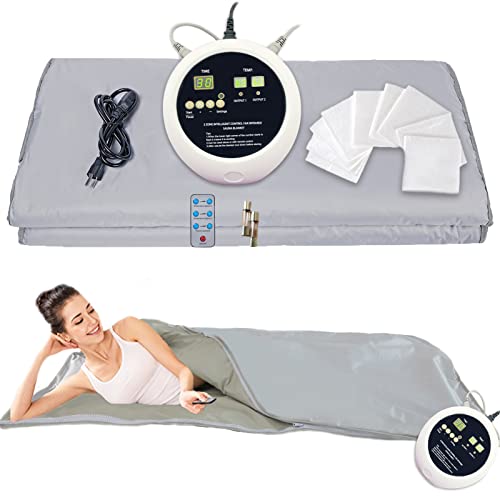 JKIUI Sauna Blanket Detox Far Infrared Sauna Bag Fast Heating Therapy
