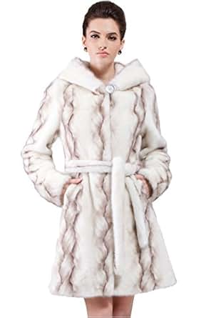 Brown fur vest with hood for women boots clearance