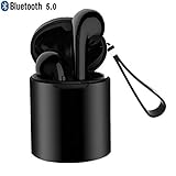 LarKoo Wireless Siri Bluetooth 5.0 Earbuds with Charging Box Wireless Headphones Bluetooth Headset Earphones Siri Next Song Control for iPhone,Android Other Smart Devices (White)