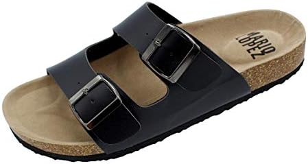 Alexis Bendel Men Double Buckle Straps Sandals Flip Flop Platform Footbed Sandals