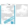 Deleter Screen Tone Jr JR-530 [ Sky and Clouds Pattern ] [Sheet Size 182x253mm (7.16"x9.96")] For Comic Manga Illustration