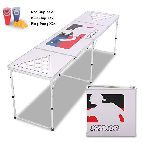 JOYMOR Beer Pong Table 8 FT for Drinking Games, Heavy Duty Foldable