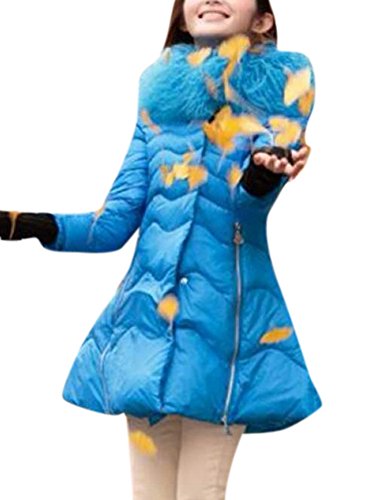 Lingswallow Women's Winter Thicken Long Down Puffer Coat Jacket With Hood Red