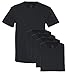 Fruit of The Loom Men's Extended Sizes V-Neck T-Shirt(Pack of 5) (Black, Medium) primary