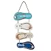 Juvale Flip Flop Wall Ornament, Slippers Hanging Decoration with Beach Design, Ocean Decorfor Living Room, Bedroom, and Dining Room, 8.75 x 3.75 Inches