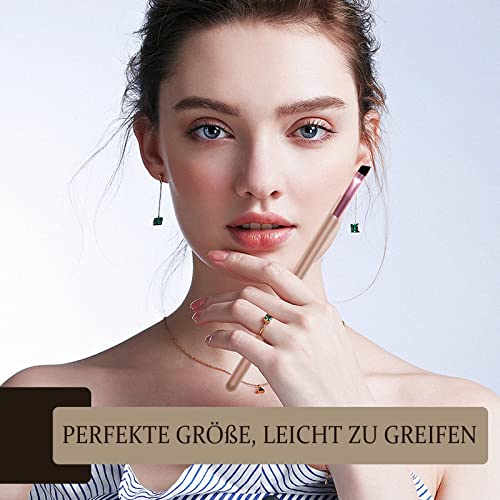 Eyeliner Pinsel 2 Stück Abgewinkelter Lidstrich Pinsel Precision Gel Eyeliner Make up Pinsel Cruelty Free Synthetic Borsts, Smooth Liquid Augenbrauen Pinsel
