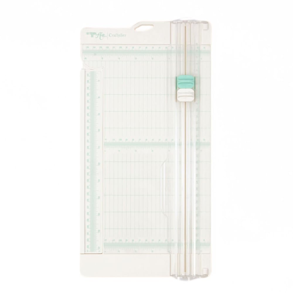 Craftelier - Pro Guillotine Shear with Rotating Arm for Measuring and Cutting Paper and Cardboard for Scrapbooking or Crafting with Folding Machine, Blade and Transparent Ruler - Size 43,5 x 31,5 cm