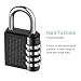 SALEM MASTER 4 Digit Outdoor Combination Locks 1.25 Inch Combination Gate Locks, Padlock for Gym Locker, Hasp Cabinet, Fence, Toolbox (Black)