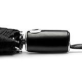 Travel Umbrella with Leather Handle - Auto Open & Close - Stronger & Compact