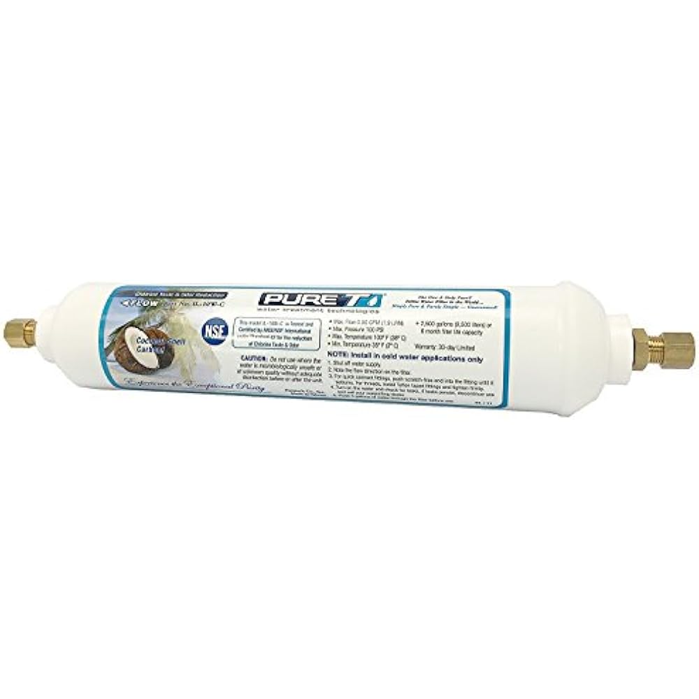 371821 Ice Maker Inline Filter With 1/4Inch Compression Connection, 2