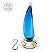 Best Home Products Glass Hummingbird Feeder with Perch - Seaside, Blue, 16 Ounces (Blue)