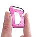 Apple Watch Case 38mm iWatch Silicone Bumber Case[Ultra Thin] With 1 Microfiber Cleaning Cloth-PINK