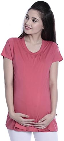 Maternity/Feeding/Nursing Tunic with Hidden Zipper Under Flap
