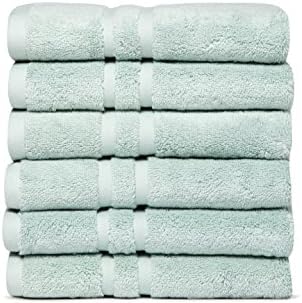 Chortex Irvington %100 Turkish Cotton Hand Towel, Set of 6 (Mineral)
