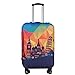 Explore Land Travel Luggage Cover Suitcase Protector Fits 27-30 Inch Case (Modern City, L)