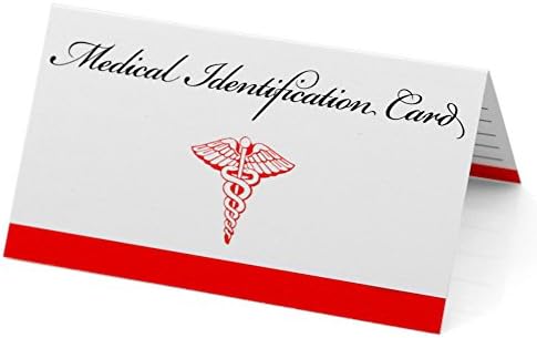 Medical ID Emergency Alert Wallet Card - 5 Pack