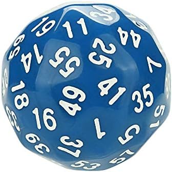 Dice Sixty-Sided D60 Polyhedral Dice for Dungeons and Dragons/Role Playing Games/Board Game Acrylic Multi Sided Dices for Math Teaching 1.7inch (Blue)