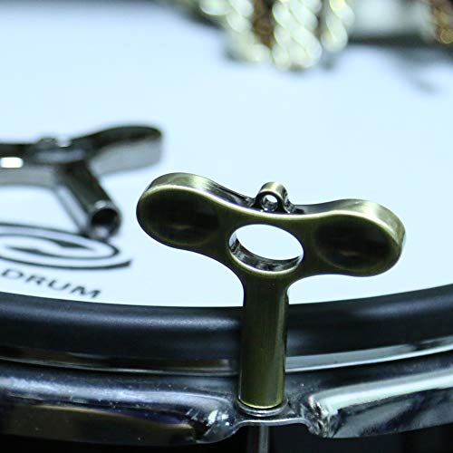 1 Pcs Continuous Motion Speed Key Universal Drum Tuning Key Percussion Drum Hardware Tool and 1 Pcs Drum Square Drive Wrench Drum Key(Bronze) - Thumbnail 5