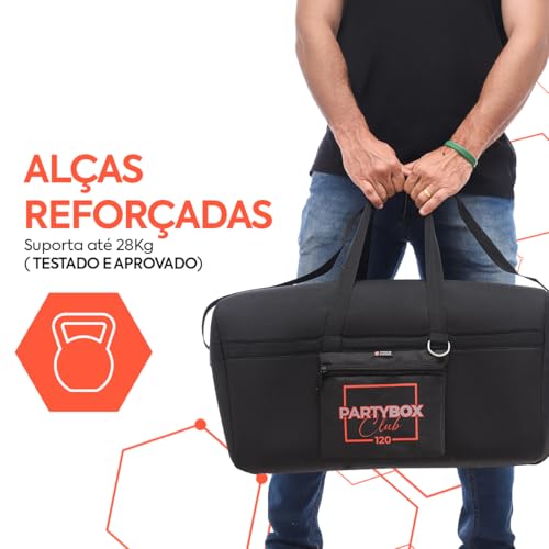 Bolsa Case Bag Capa Bisbel Compatível com Jbl Partybox Club 120 Espumada Premium