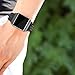 UMTELE Compatible for Fitbit Ionic Band, Two-Toned Perforated Strap Breathable Accessory Wristband with Quick Lock&Release Buckle Replacement for Fitbit Ionic Smart Watch, Large, Black/Grey