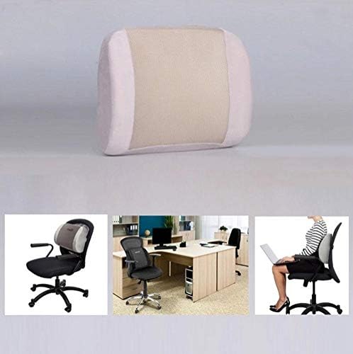 Comfort Gel Lower Back Pain Cushion- Lumbar Cushion with Memory Foam, Cooling Gel, Non-Slip?Orthopedic Lumbar Support Relief. Office, Travel, Wheelchair, Games 34 * 31 * 10, B