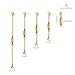 BEADNOVA Necklace Extender Assorted Jewelry Extention Set with Screw-on for Women (5pcs, 1.5-6 Inches, Gold)