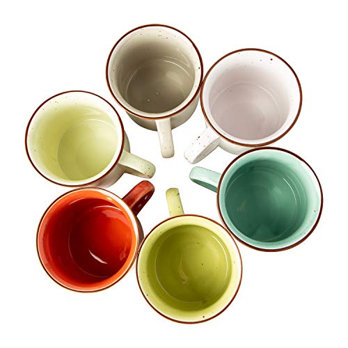 image for Comfify Ceramic Speckled Campfire Mug - Set of 6 Multicolored Coffee C