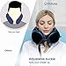 Victuna Upgrade Travel Neck Pillow, Snug Fit Memory Foam Travel Pillow, Thin Back, Soft& Comfortable for Airplane, Bus, Train, in Office, at Home, Washable Soft Velvet Cover