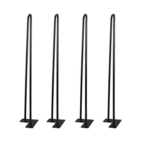 PENCK Hairpin Coffee Table Legs 22 Inch - 4 Easy to Install Metal Legs for Furniture - Mid Century Modern Legs for Dining and End Tables, Chairs, Home DIY Projects