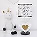 NoJo NoJo - XOXO - Lamp & Shade, Black, White, Gold