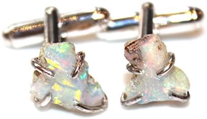 Raw Opal Cuff Link in Sterling SIlver