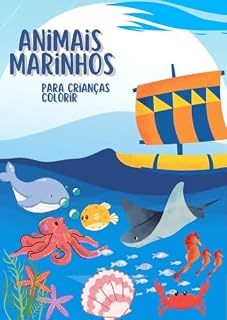 Livro Animais Marinhos : Para crianças colorir