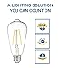 HyperSelect LED Edison Bulb 30W Equivalent - ST64 LED Filament Bulb 3W, Non-Dimmable, 2700K (Warm White), E26 Base, UL - Pack of 6