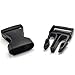 ANBANA ® 12 pcs black plastic 1-inch (25mm) flat side release buckles