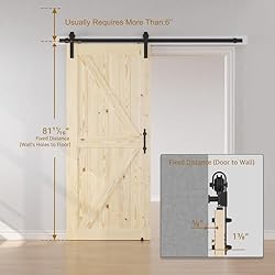SMARTSTANDARD 48in x 80in Sliding Barn Door with