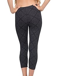 e hábito dama hexit Impreso psicodélico LEGGINGS Yoga Workout Capri pantalones pirata para dama