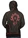 JINX World of Warcraft Horde Classic Men's Gamer Zip-Up Hoodie, Charcoal Heather/Red, Large