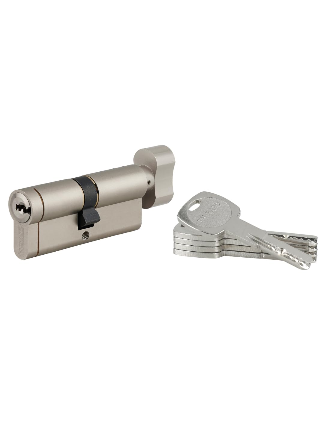 THIRARD SECURITY MANUFACTURER SINCE 1920 00918799 - Cylinder, Lock, 40 x 40 mm, European Profile, Brass, 6-pin mechanism, Nickel-plated