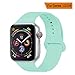 YC YANCH Compatible with for Apple Watch Band 38mm 40mm, Soft Silicone Sport Band Replacement Wrist Strap Compatible with for iWatch Series 5/4/3/2/1, Nike+, Sport, Edition, M/L, Size, Mint Green