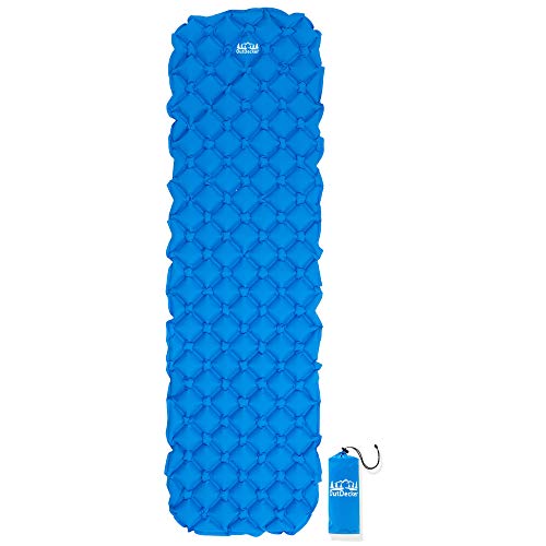 OutDecker Camping Sleeping Pad – Inflatable Air Mattress for Hiking, Outdoors & Backpacking – Ultralight & Comfortable Camp Sleep Pad – Lightweight, Durable & Compact Includes Storage Bag.