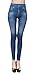 Hellomamma Women Elastic Waist Skinny Jean Jeggings Denim Look Leggings 3Pcs Pack S/M