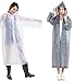 ShoppeWatch Reusable Rain Poncho Adults Plastic Raincoat Drawstring Hood 2 PACK